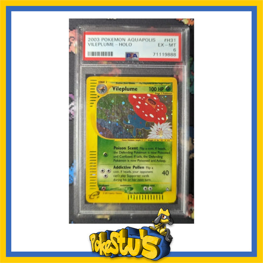 Vileplume Aquapolis - H31/H32 - PSA 6 Exc - Mint