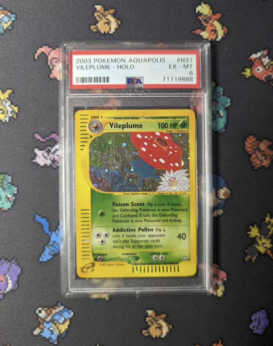 Vileplume Aquapolis - H31/H32 - PSA 6 Exc - Mint