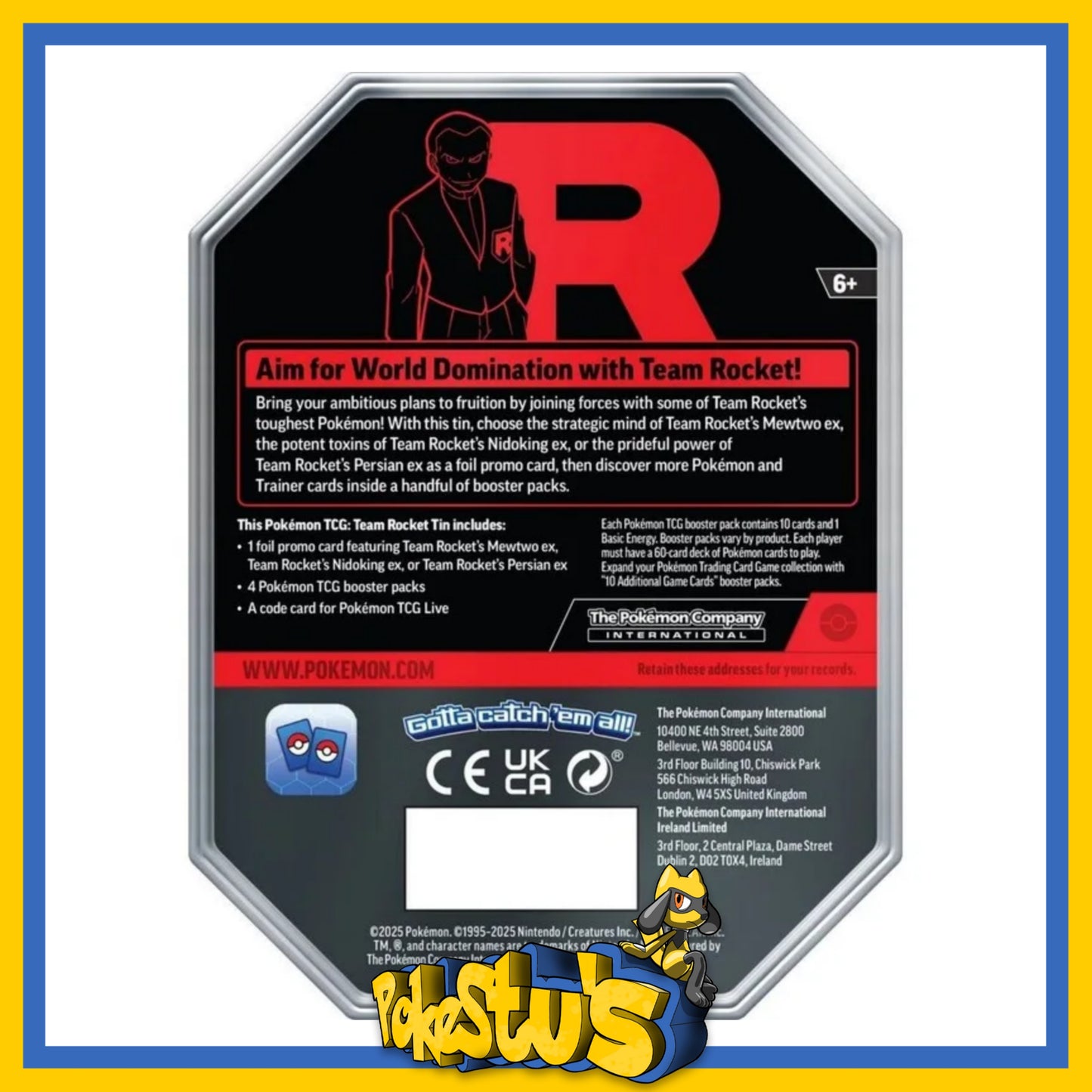 Pokémon TCG: Team Rocket Nidoking Tin