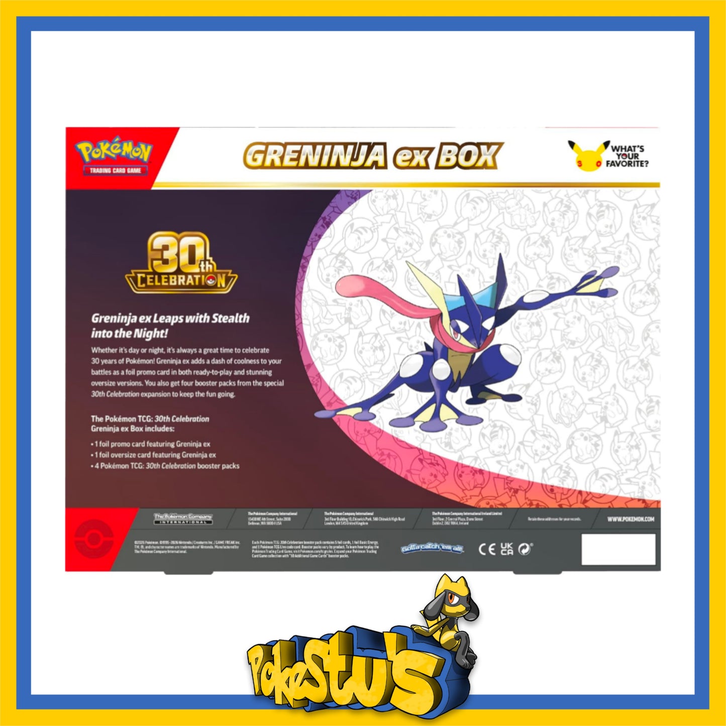 Pokémon TCG: 30th Celebration - Greninja ex Box