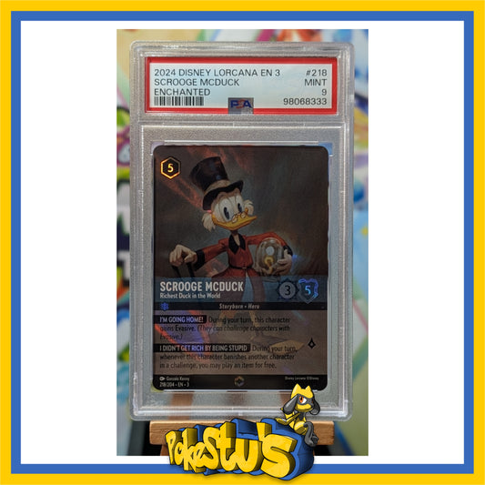 Disney Lorcana Scrooge McDuck Enchanted PSA 9