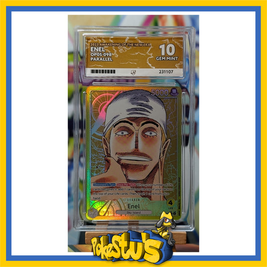 Enel OP05-098 One Piece TCG Awakening of the New Era Alt Art ACE Grading 10
