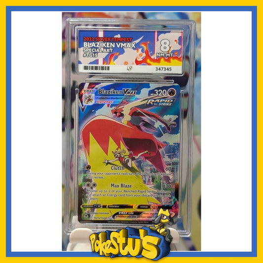 Blaziken VMAX TG15/TG30 Silver Tempest Ace Graded nm-mt 8