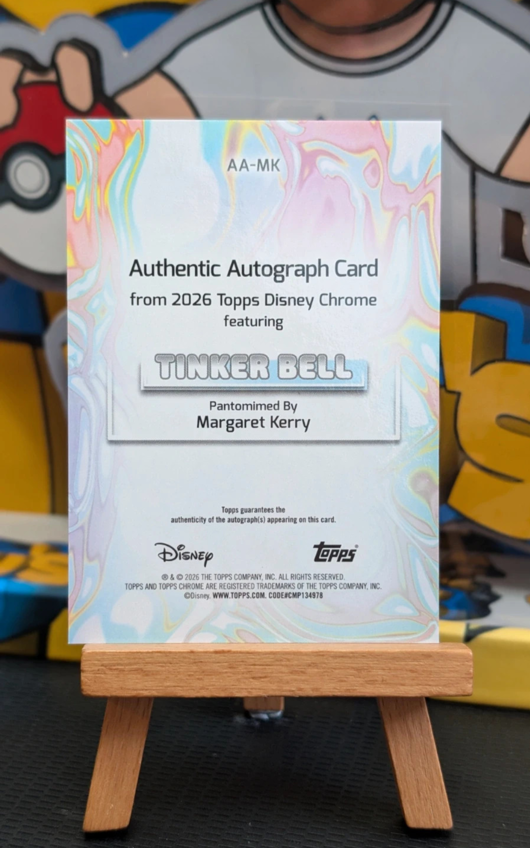 Tinker Bell/Margaret Kerry Auto Orange Refractor /25 - 2026 Topps Disney Chrome.