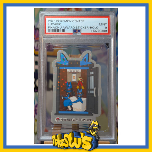 Lucario - PSA 9 - Japanese Pokemon Center Online Sticker