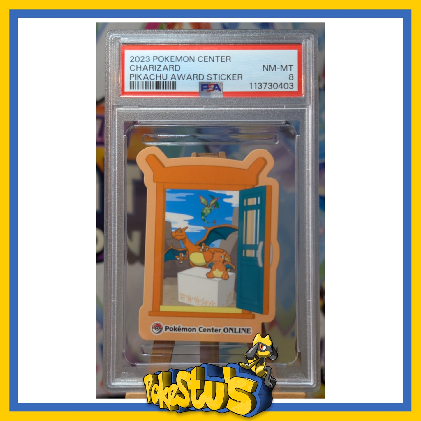 Charizard - PSA 8 - Japanese Pokémon Center Award Sticker