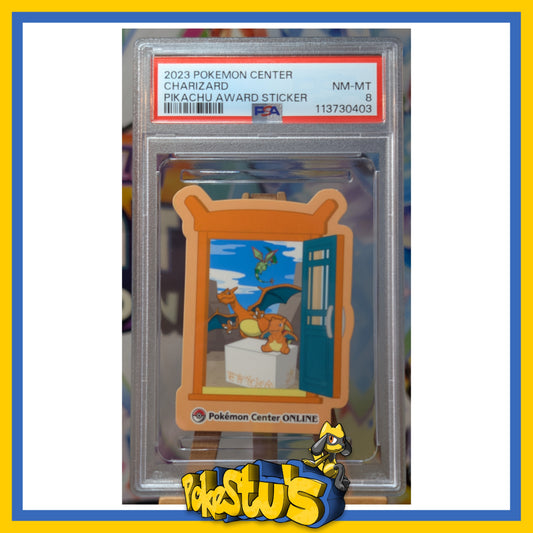 Charizard - PSA 8 - Japanese Pokémon Center Award Sticker
