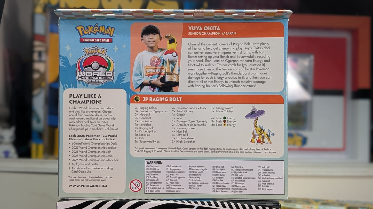 Pokémon 2025 World Championship Deck - Yuya Okita - JP Raging Bolt.