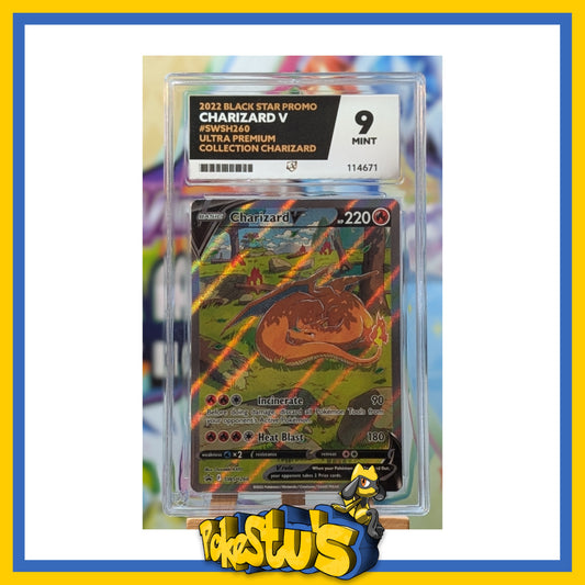 Charizard V SWSH260 Black Star Promo Card Grade 9 ACE