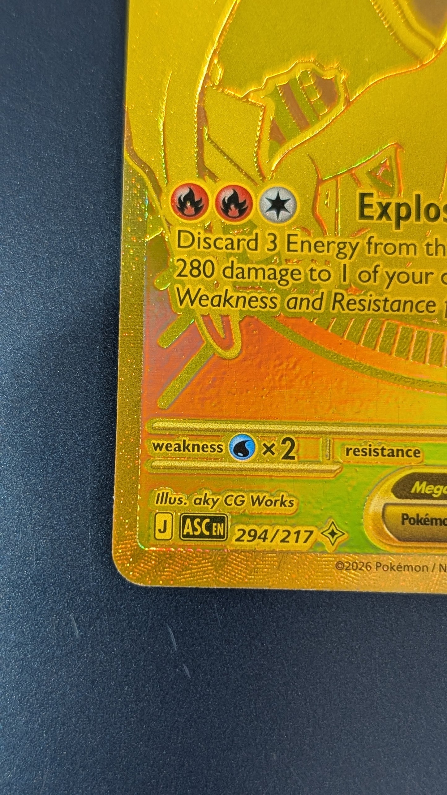 Gold Mega Charizard Y EX - 294/217