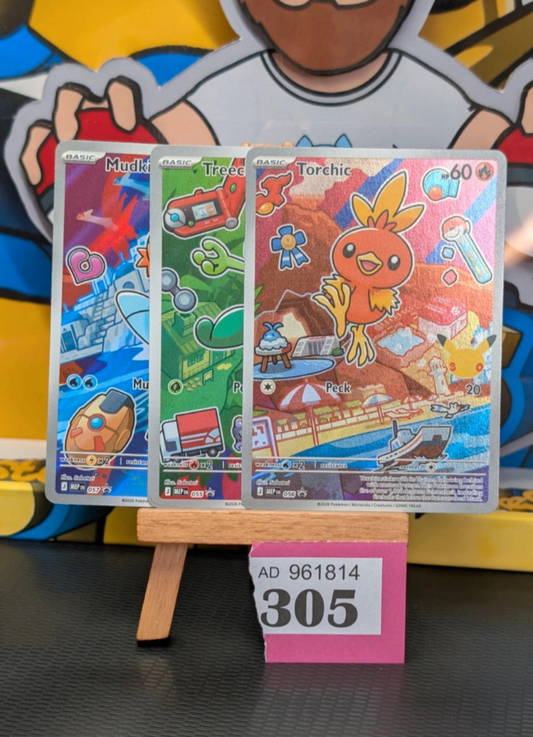 First Partner Series 3 - Treeko 055 Torchic 056 Mudkip 057.