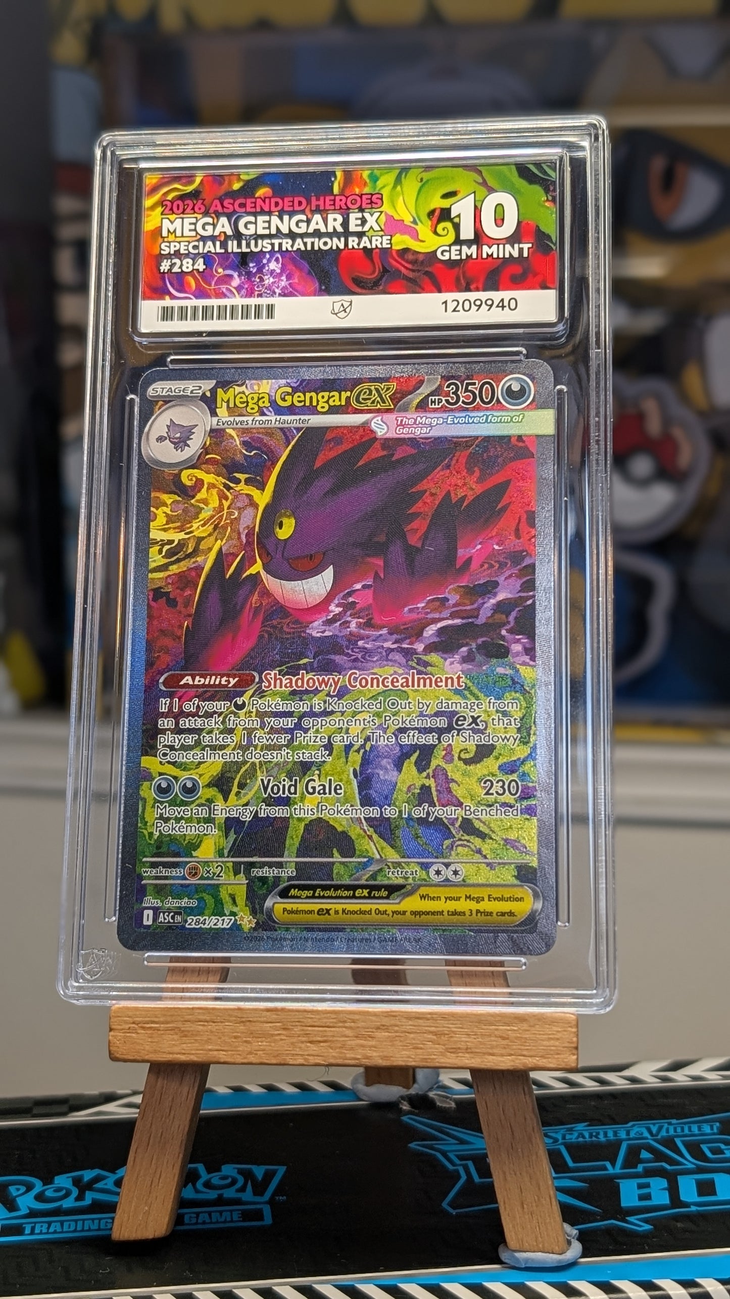 Mega Gengar Ex - 284/217 - Ace Gem Mint 10 - Perfect Subgrades