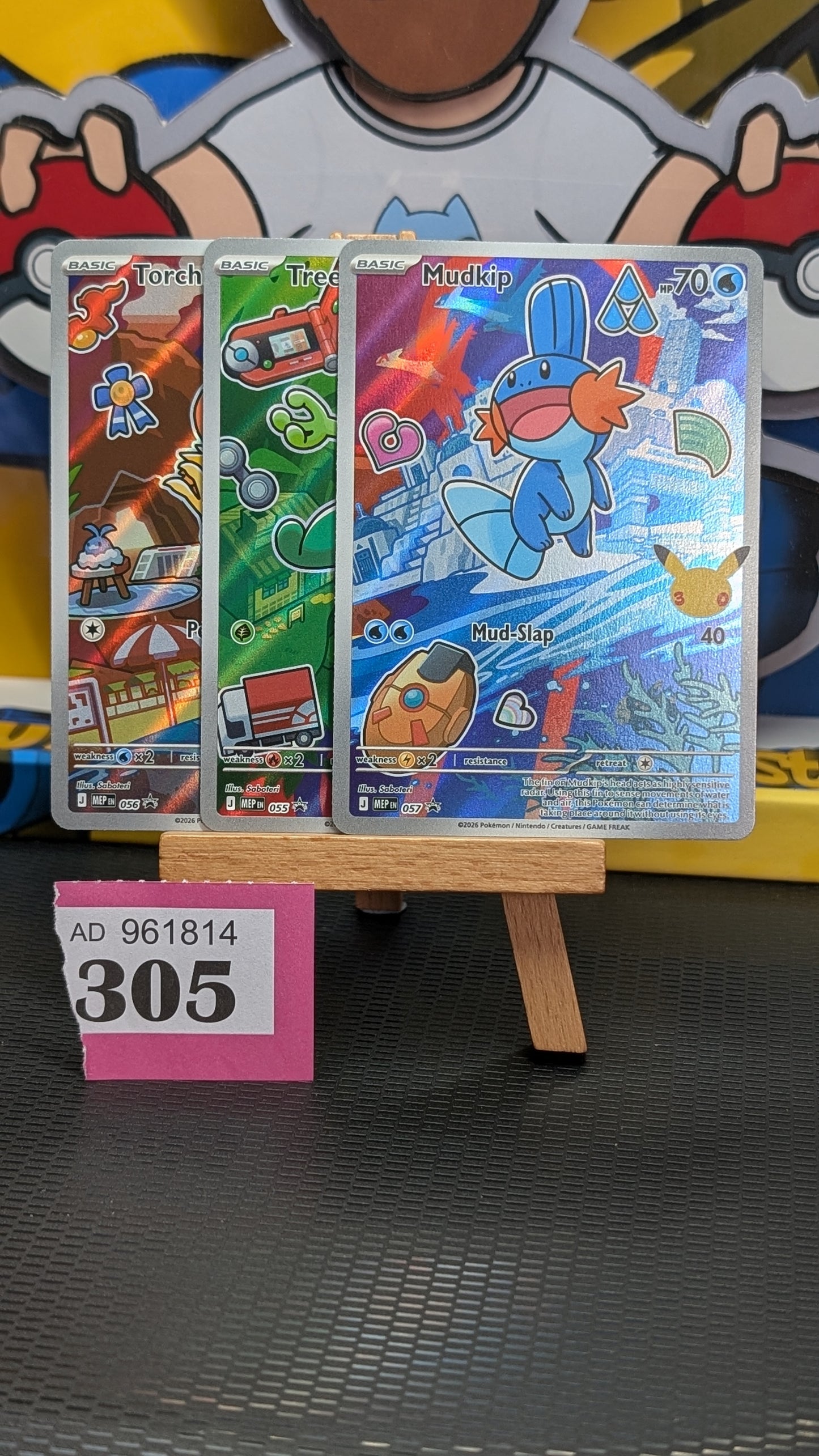 First Partner Series 3 - Treeko 055 Torchic 056 Mudkip 057.