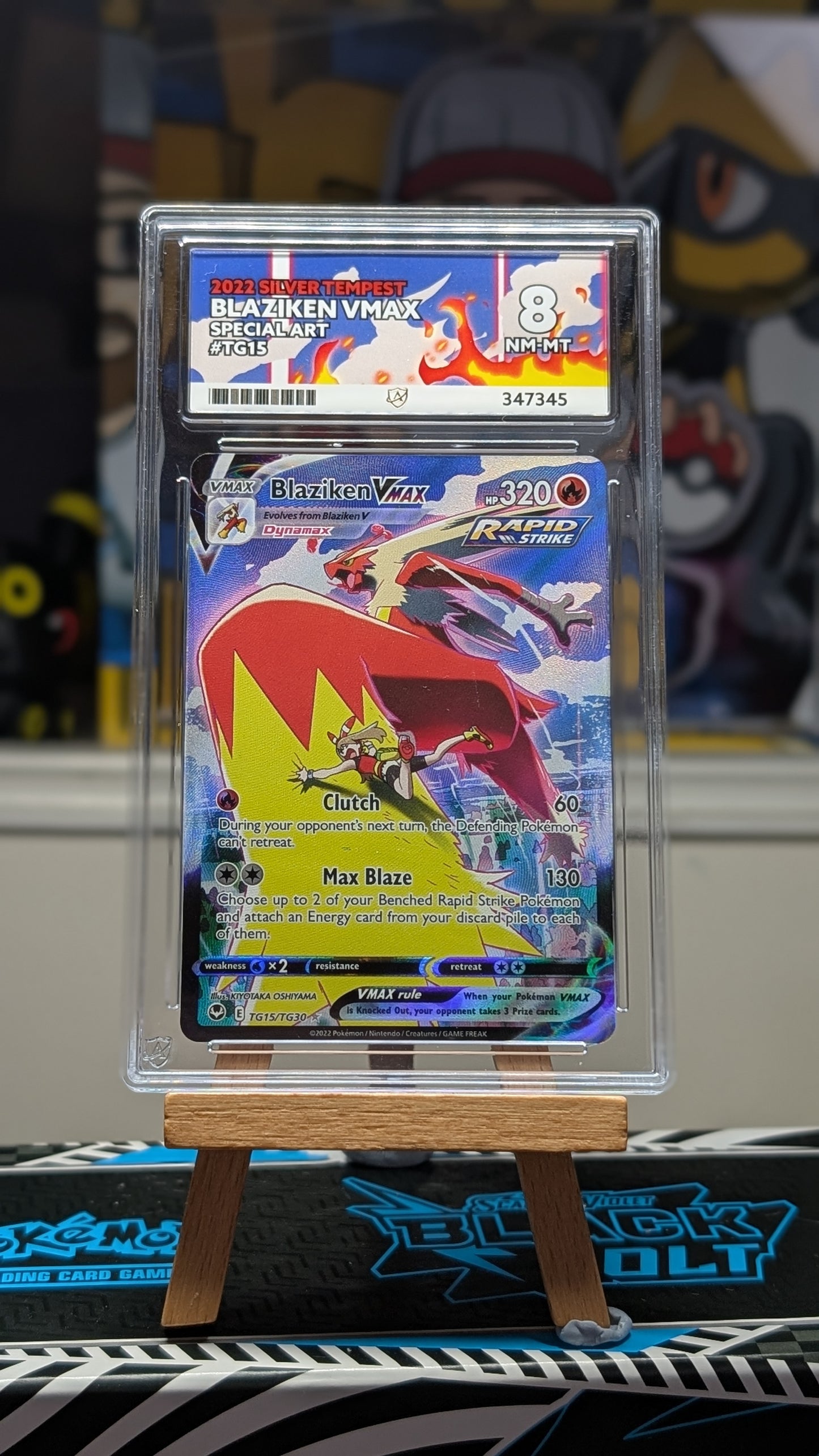 Blaziken VMAX TG15/TG30 Silver Tempest Ace Graded nm-mt 8