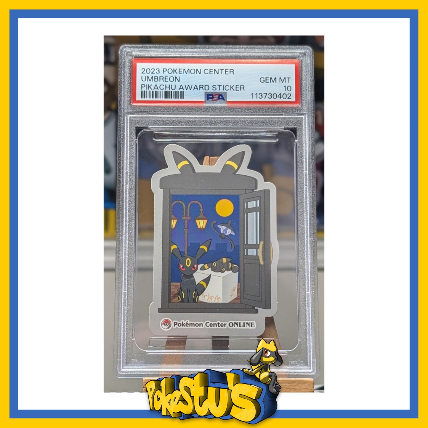 Umbreon - PSA 10 - 2023 Pikachu Award Centre Sticker -Japanese.