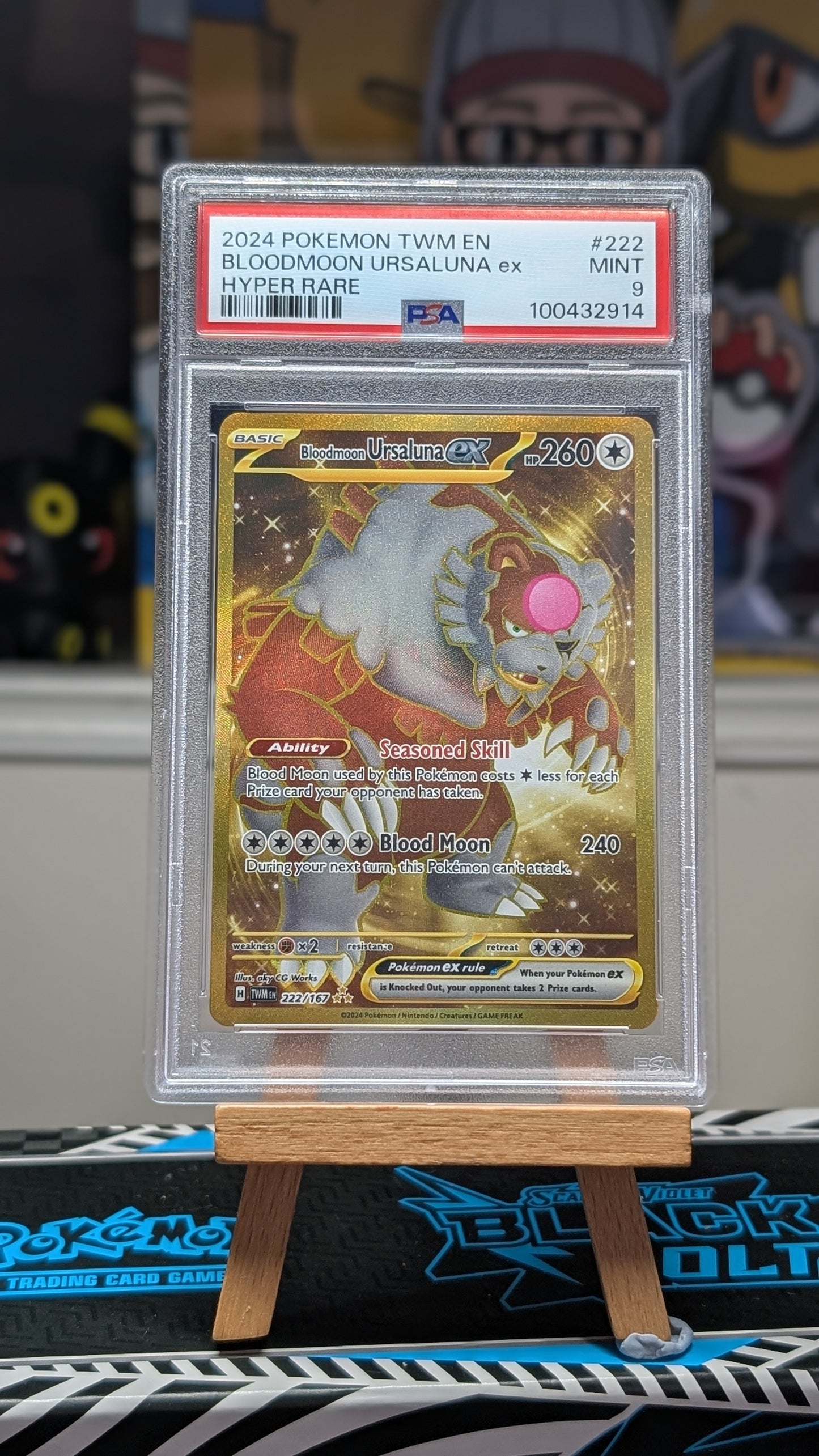 Bloodmoon Ursaluna ex - 222/167 - PSA 9