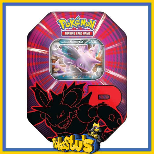 Pokémon TCG: Team Rocket Nidoking Tin