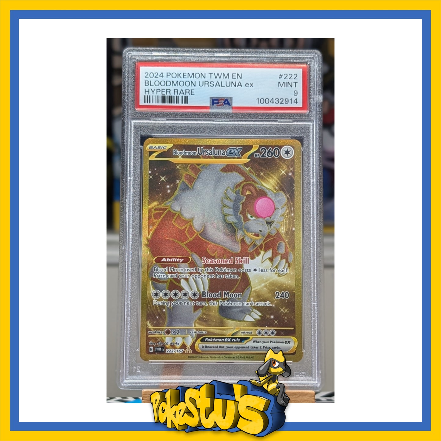 Bloodmoon Ursaluna ex - 222/167 - PSA 9