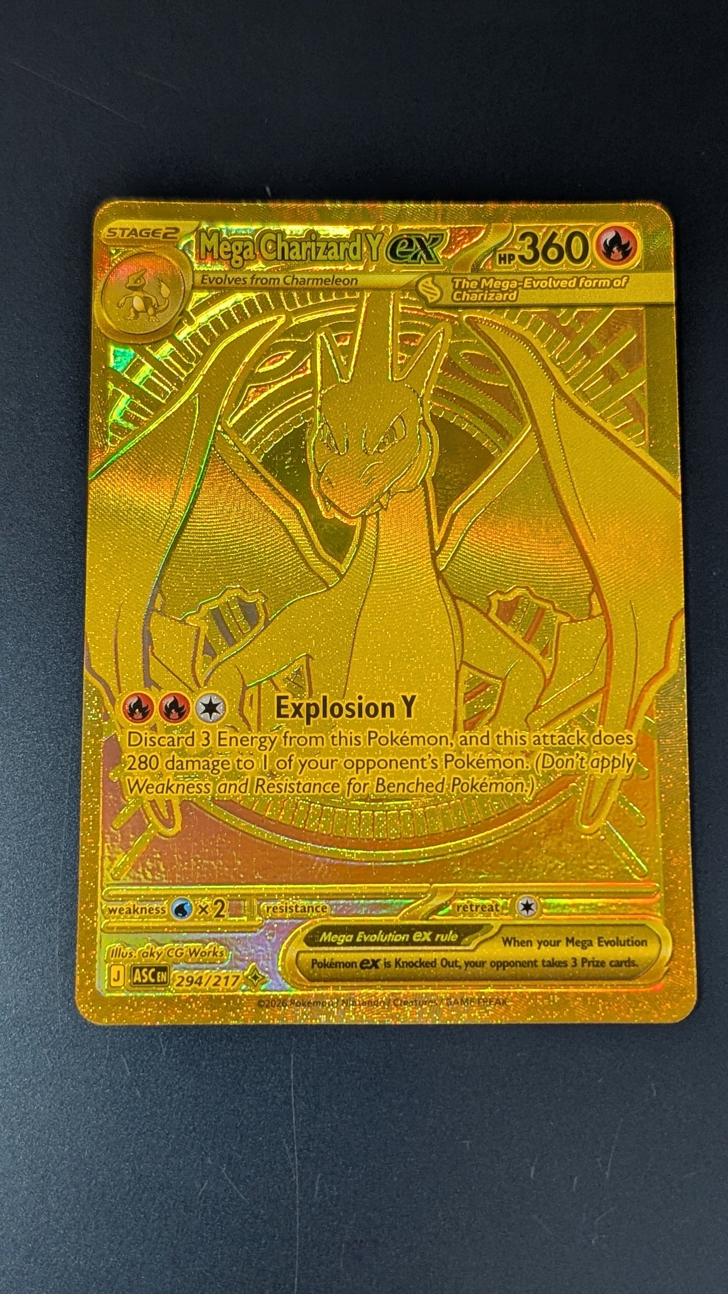 Gold Mega Charizard Y EX - 294/217