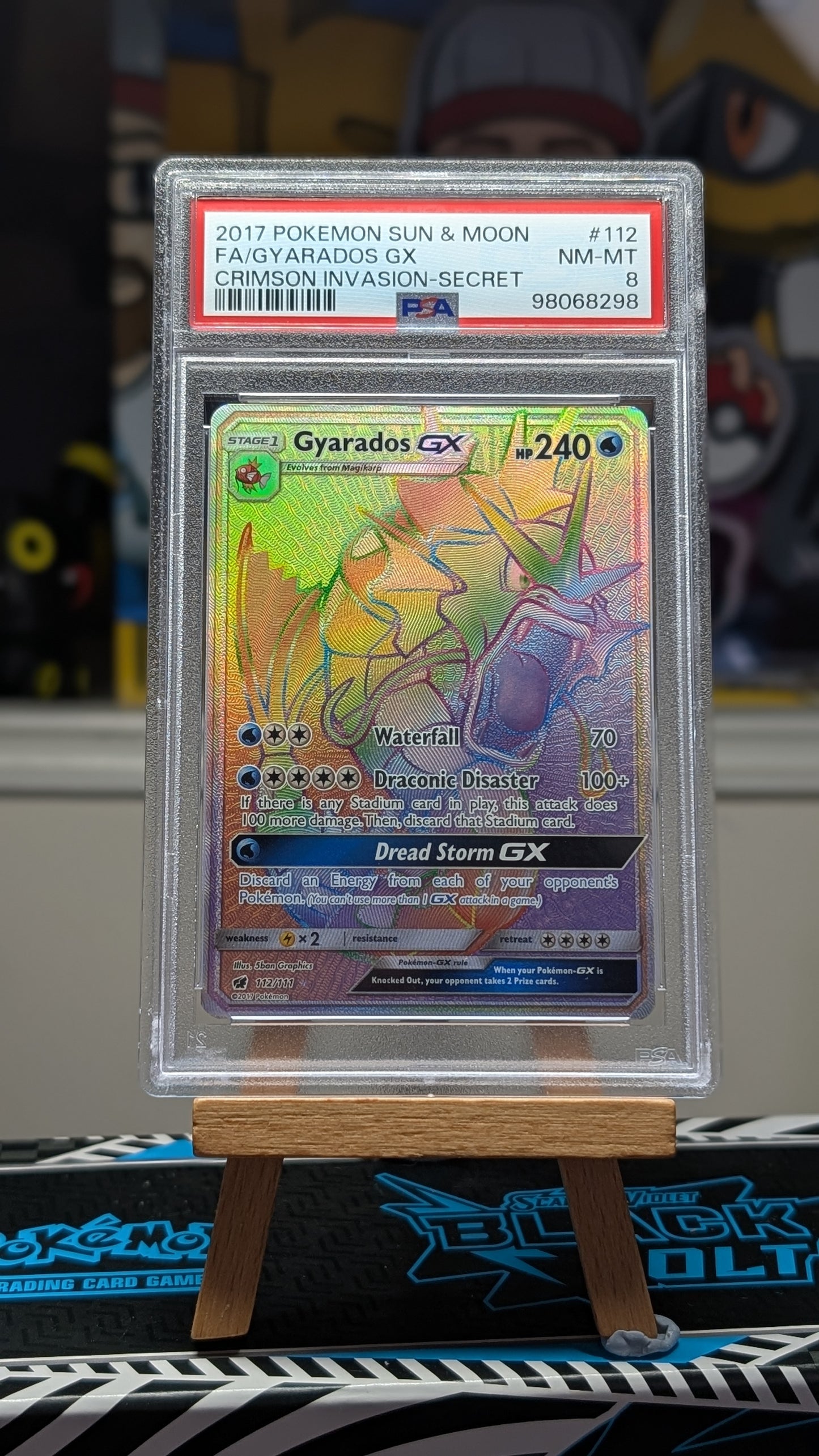 Gyarados - Rainbow Secret Rare - PSA 8