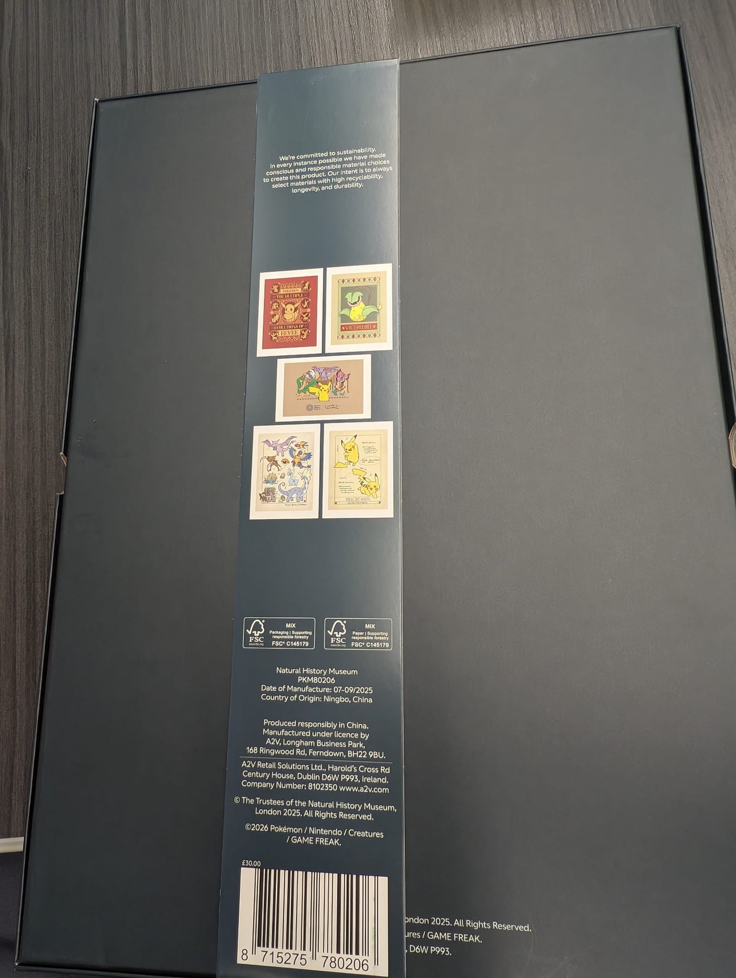 A3 Art Print Set, 5 Posters - Pokémon x Natural History Museum Exclusive.