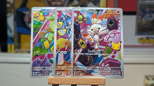 First Partner - Series 2 Galar, Generation 8 - Grookey, Scorbunny, Soble.