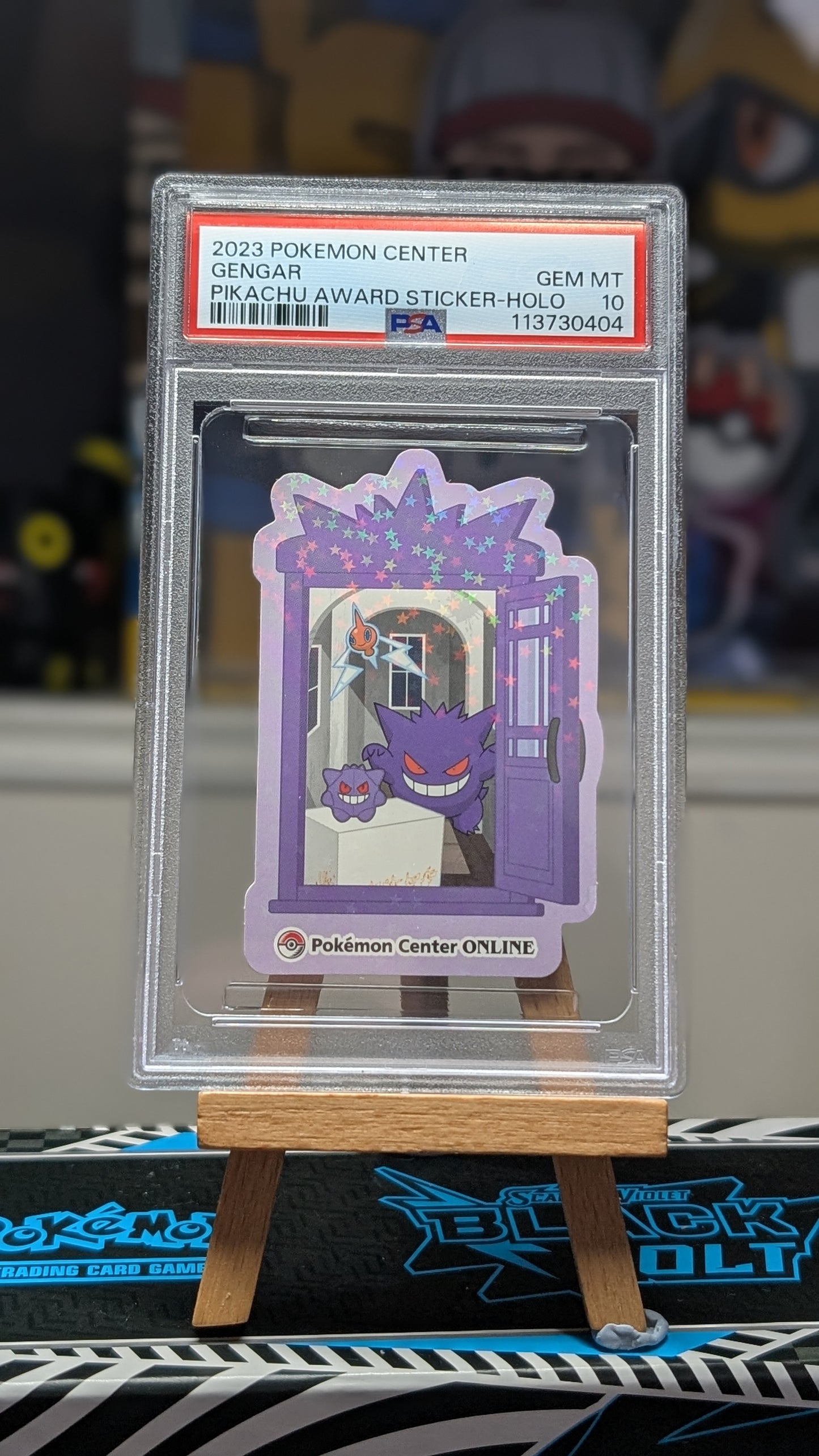 Gengar - PSA 10 - Japanese Pokemon Center Online Award Pikachu Sticker
